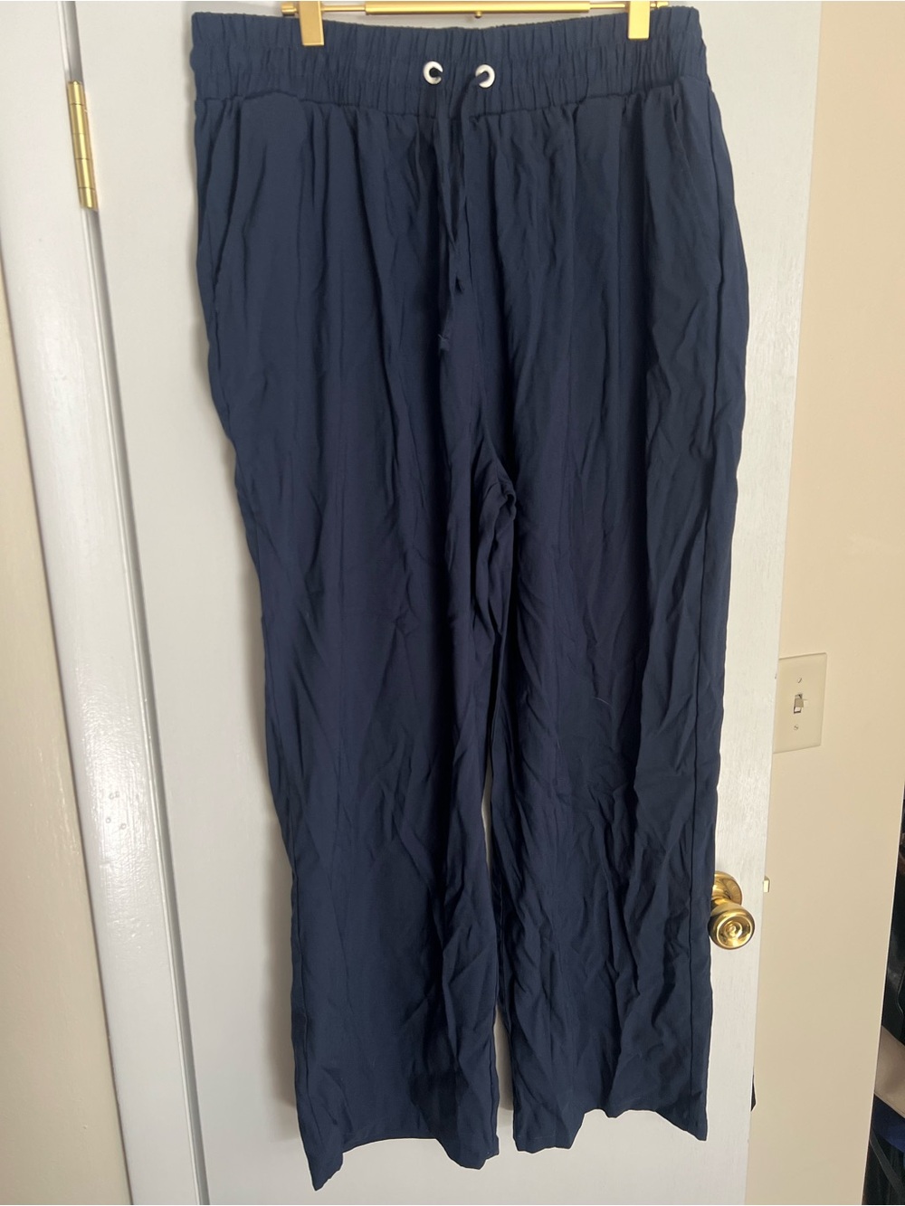 Women’s  Navy Drawstring Casual Pants